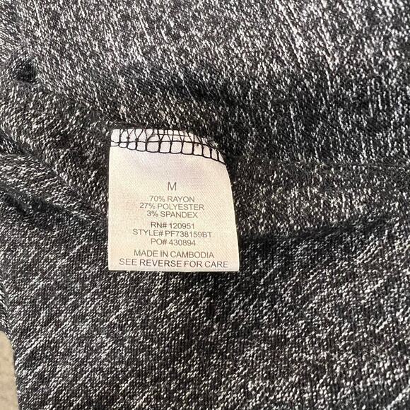 Pink Rose Midi Dress Heathered Black SOFT Medium - Picture 3 of 4